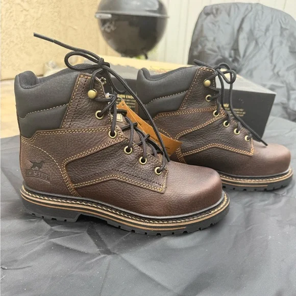 Red Wing Shoes Brown and Black Leather Boots with Rugged Sole Fully stocked from size 7-12! One of our absolute classics  main image 3
